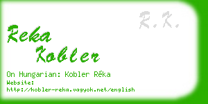 reka kobler business card